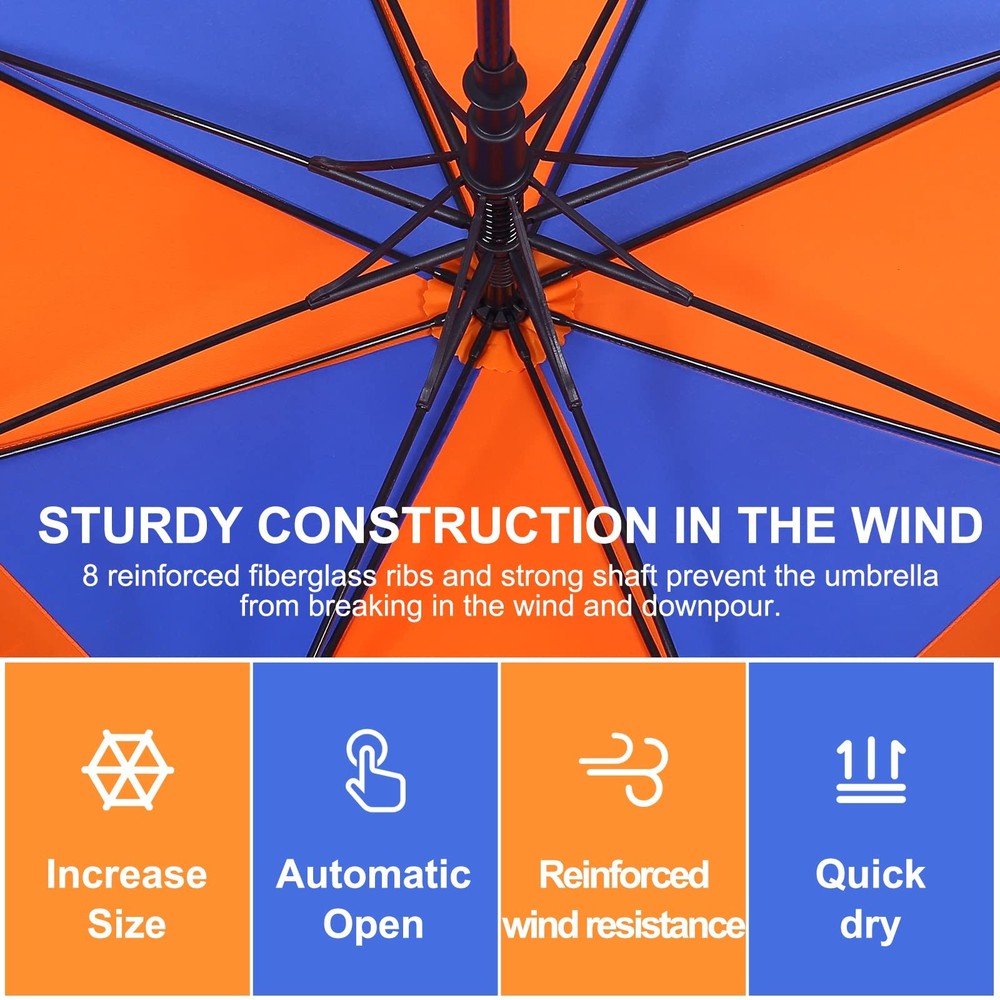 Best Vented Golf Umbrella 54/62/68 Inch Automatic Extra Large Windproof Oversize
