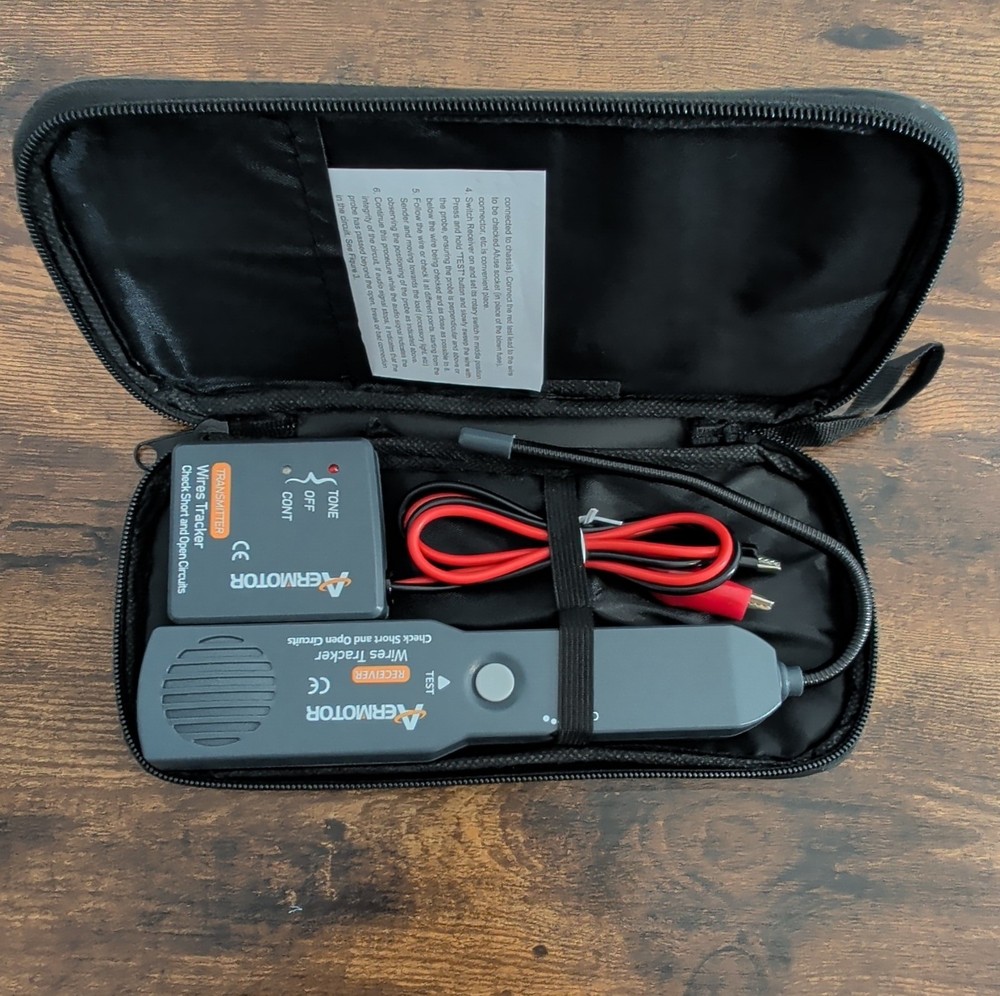 Aermotor Wire Tracker Cable Tester Kit with Probe and Leads
