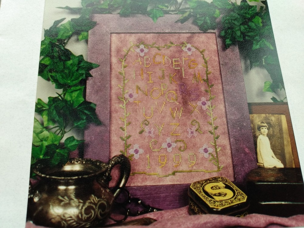 Vintage Sampler Needlepoint Embroidery Pattern 1999 Alphabet Flowers Chart