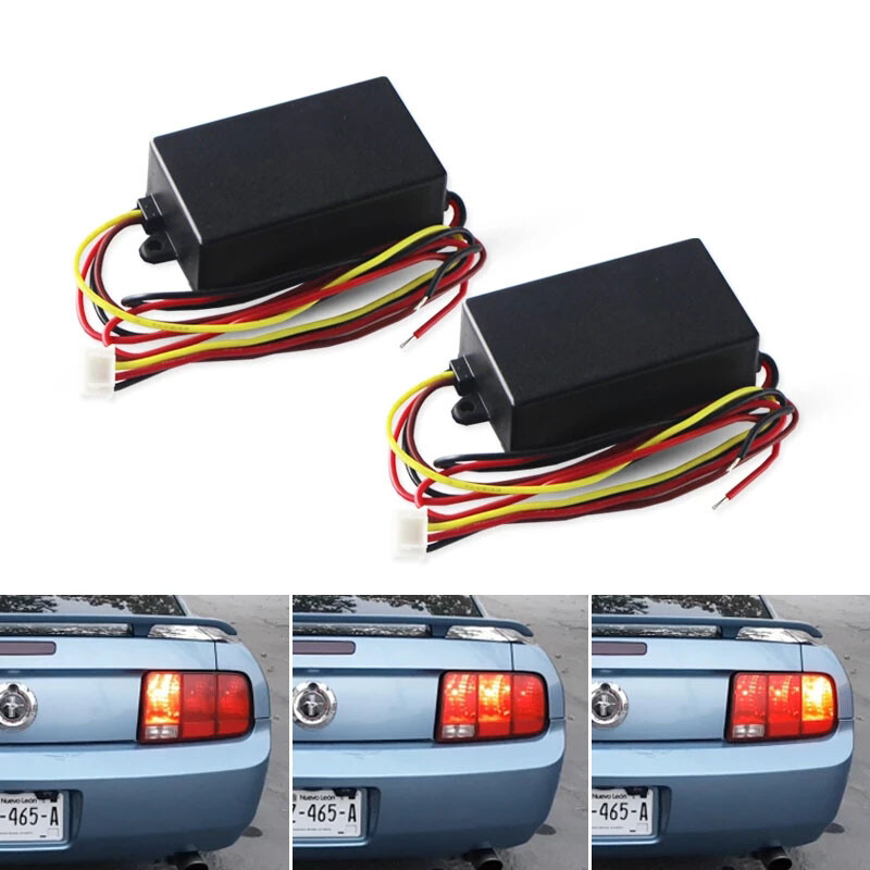 2x 3-Steps Sequential Module Boxes For Car Headlights/Rear lights Signal Turn