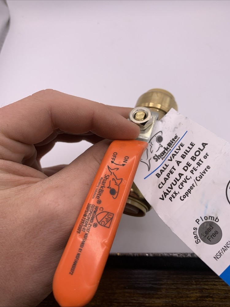 Sharkbite Brass Ball Valve Inline 3/4",19F857