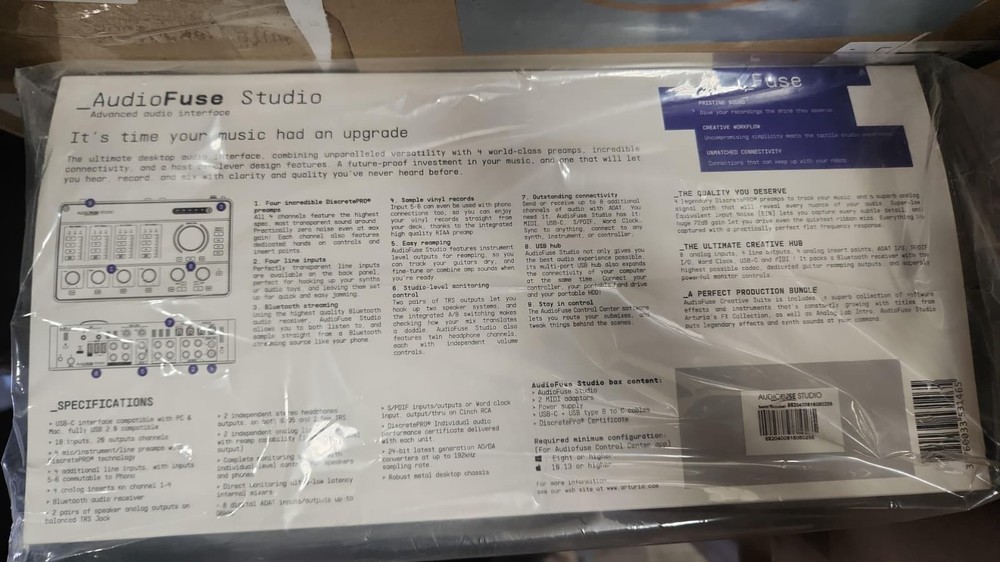 Arturia AudioFuse Studio USB Audio Interface New