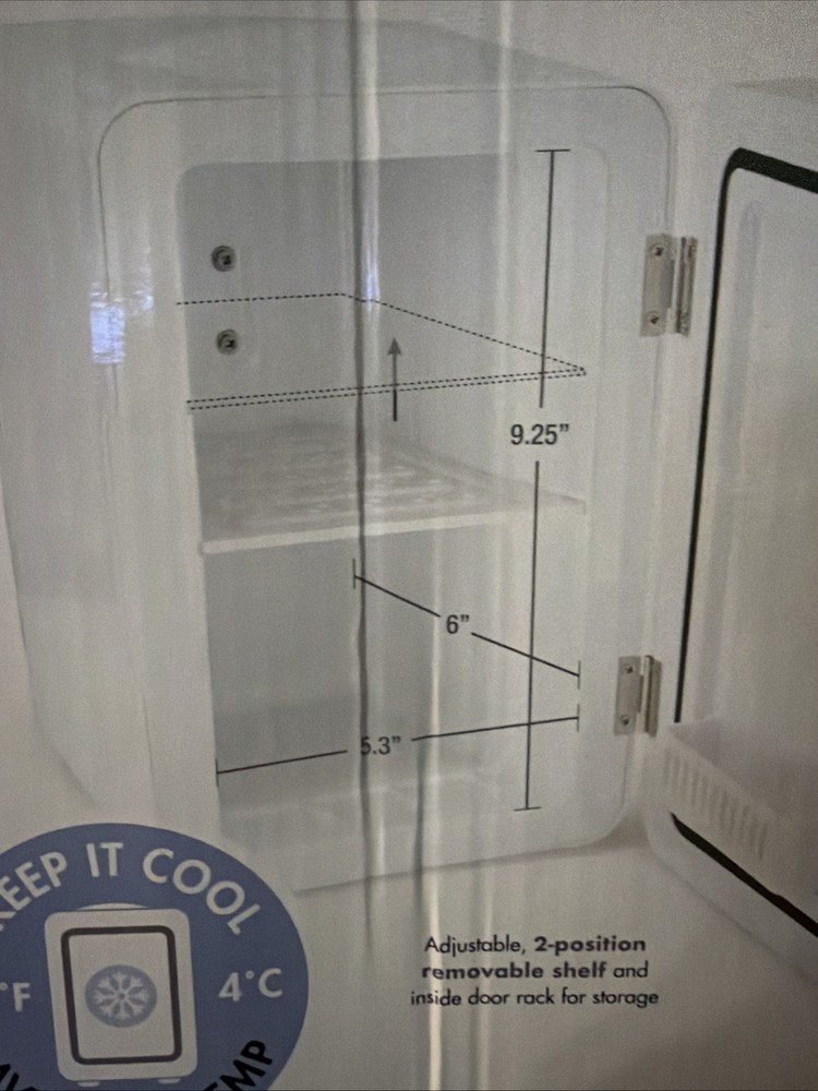Personal Chiller Led Lighted Mini Fridge Cans