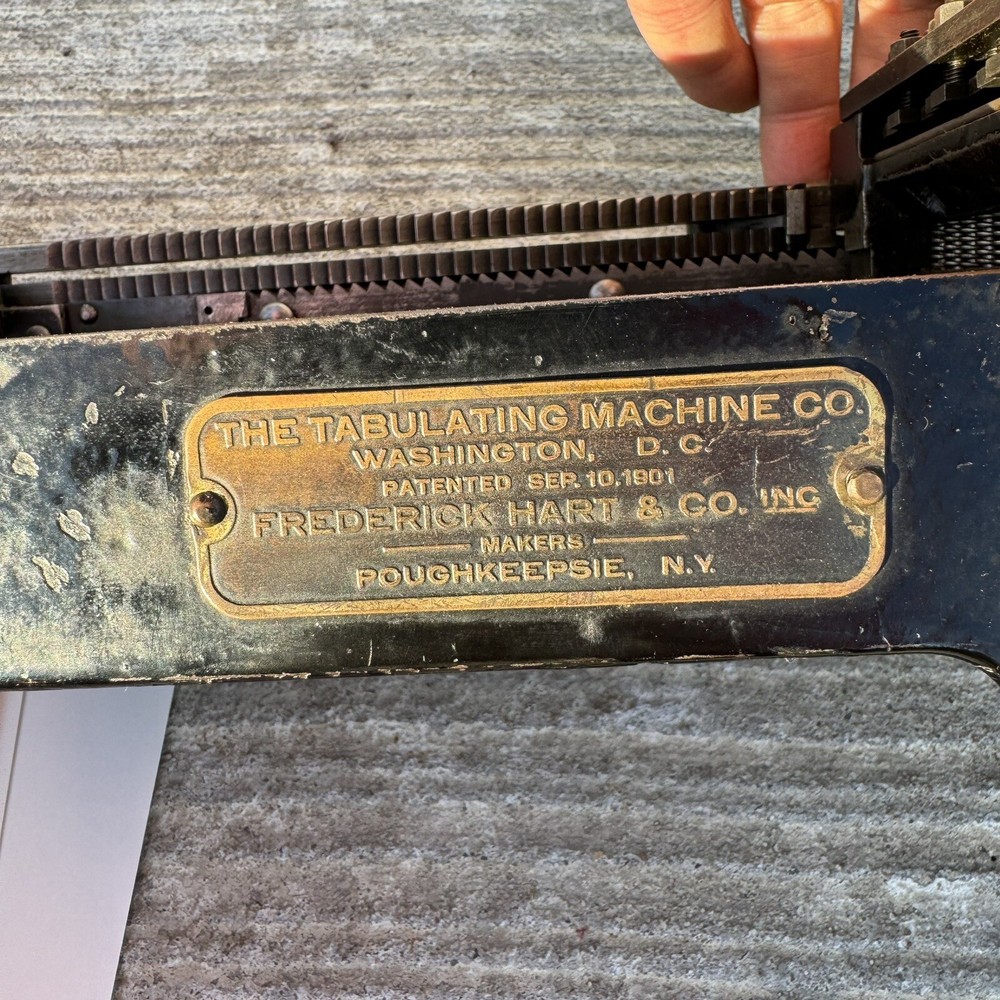 Antique Computer Tabulating Machine Co 1901 Frederick Hart & Co Herman Hollerith