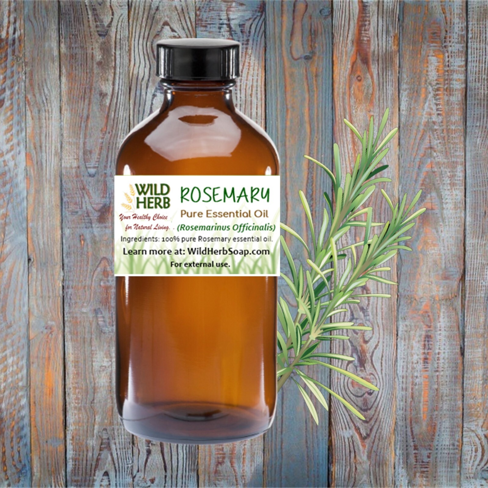 ORGANIC ROSEMARY PURE ESSENTIAL OIL | Full Strength | .5 to 32 oz | Wholesale US