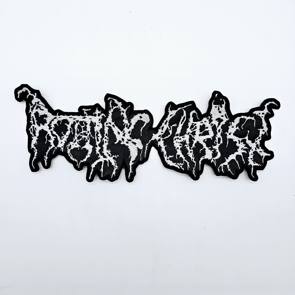ROTTING CHRIST WHITE   SHAPED LOGO EMBROIDERED BACK PATCH