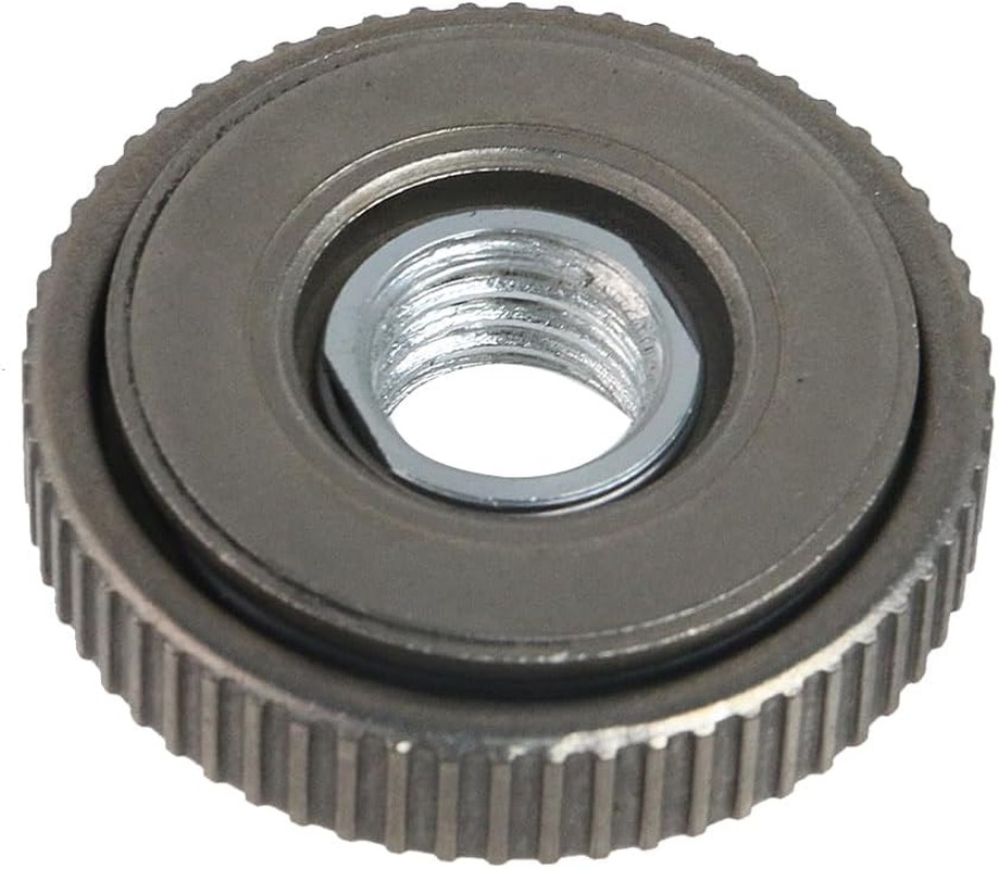 5/8-11 Inch Thread Quick Release Angle Grinder Flange Nut, Silver Self Tightenin