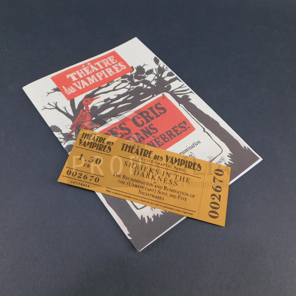 INTERVIEW WITH THE VAMPIRE Programme + Ticket S2E2 Original TV Prop (2234-3237)