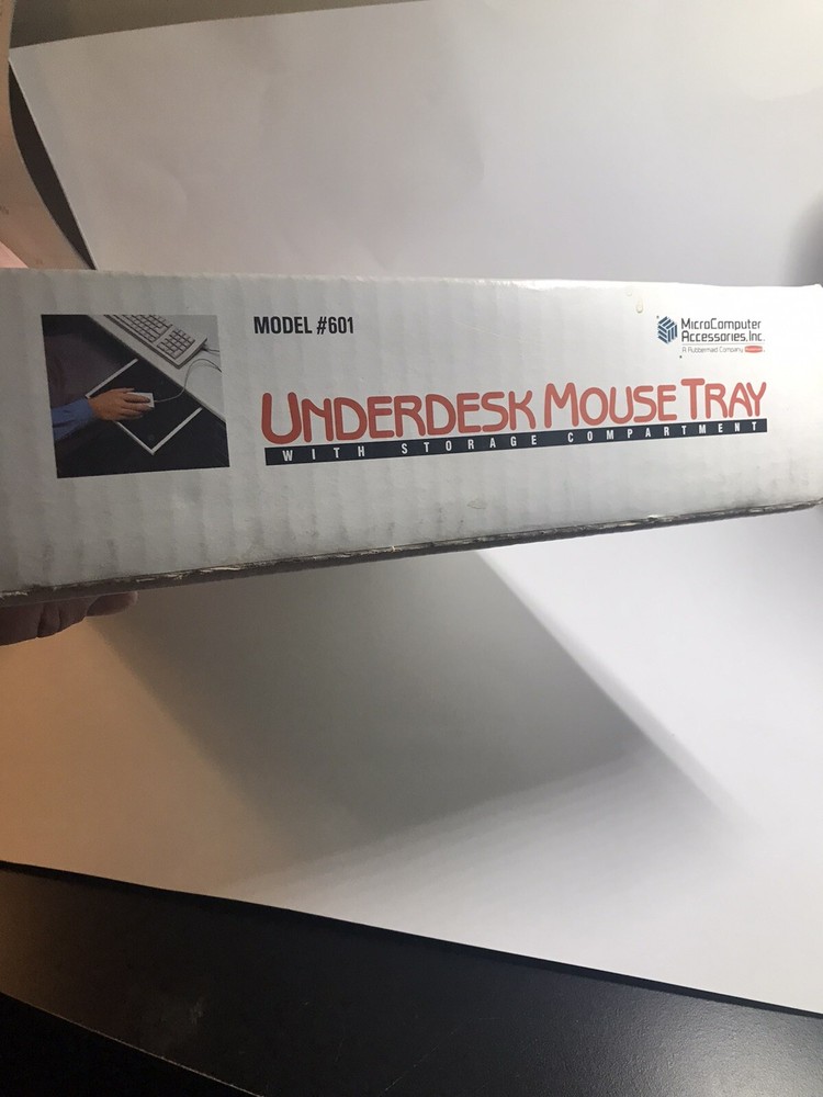 Under Desk Mouse Tray storage compartment model # 601 microcomputer rubbermaid
