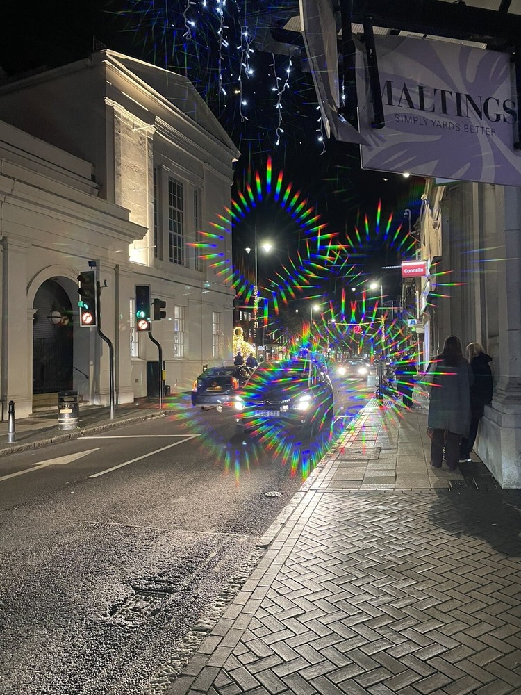 Diffraction Square Filter For Use With Mobile Phones Rainbow