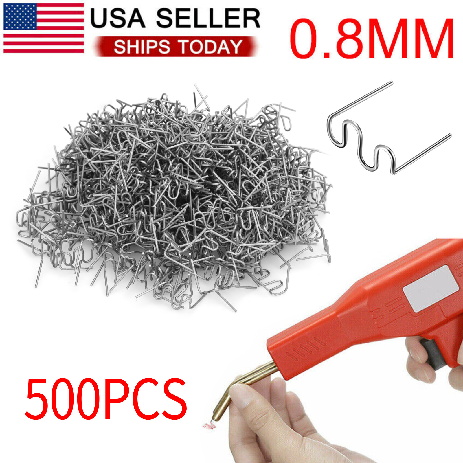 Stainless Steel Hot Staple Welding Car Bumper Fender Welder Stapler Repair Kit