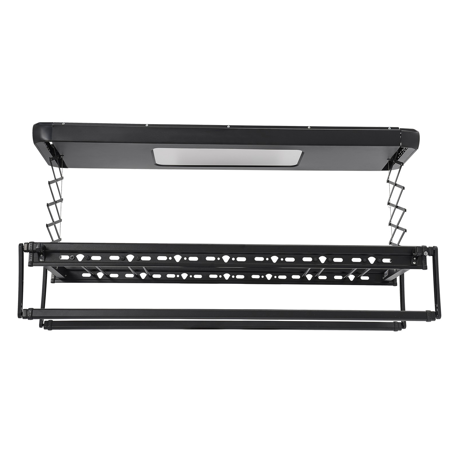 Electric Retractable Airing Rack Clothes Drying Rack W/ Remote Control & Light