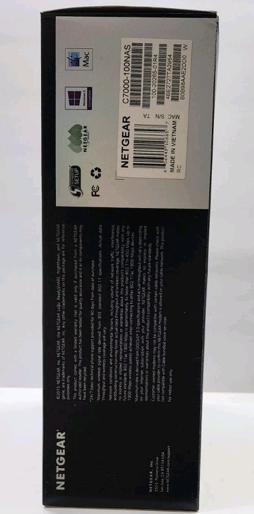 WiFi Cable Modem Router, Nighthawk AC1900 WiFi Cable Modem Router