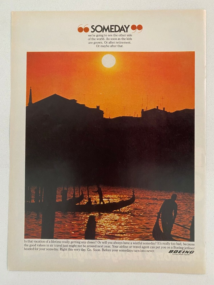 Boeing Getting People Together Vintage 1981 Print Ad