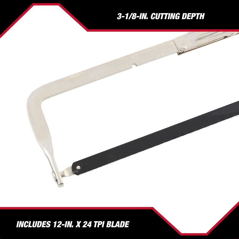 Hyper Tough 12 inch Handsaw, Adjustable Frame Hacksaw
