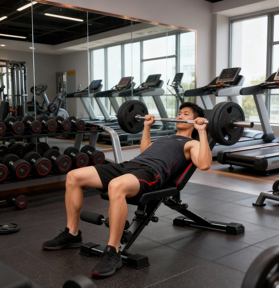 900LBS Foldable Weight Bench Adjustable Incline Decline Flat Workout Bench Press