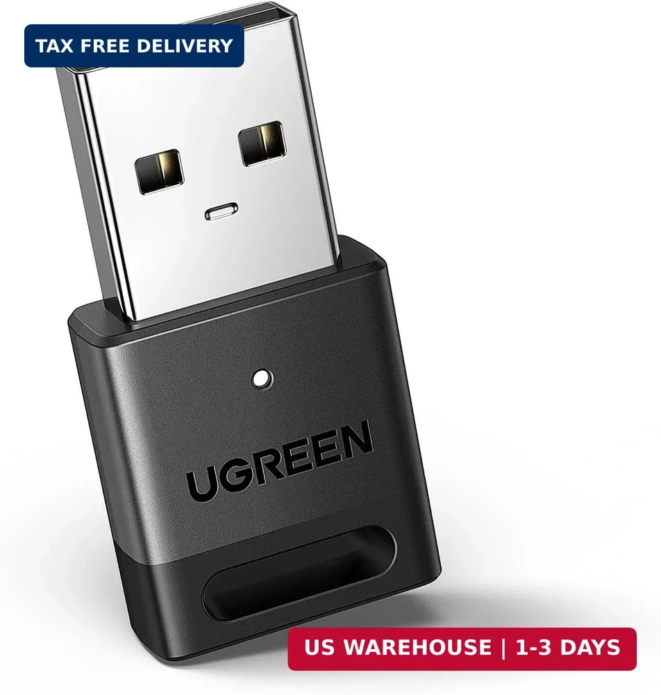 UGREEN USB Bluetooth 5.3 Adapter for PC, Plug & Play for Windows 11/10/8.1, Blue