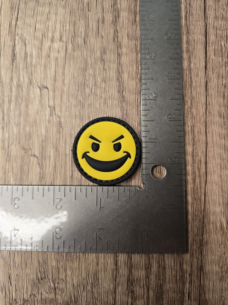 Tactical Morale Army Patch 3D PVC– Hook Back – Military Style- Smiley Face