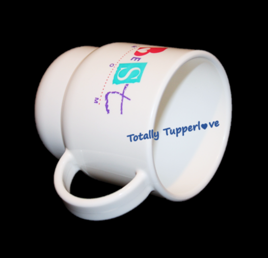 Tupperware Mug Best Mom Coffee Cup 8 oz. TableTop Style White Microwave Safe ❤️