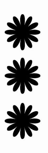 3 Flowers Make Up Stencil- 5 Pack