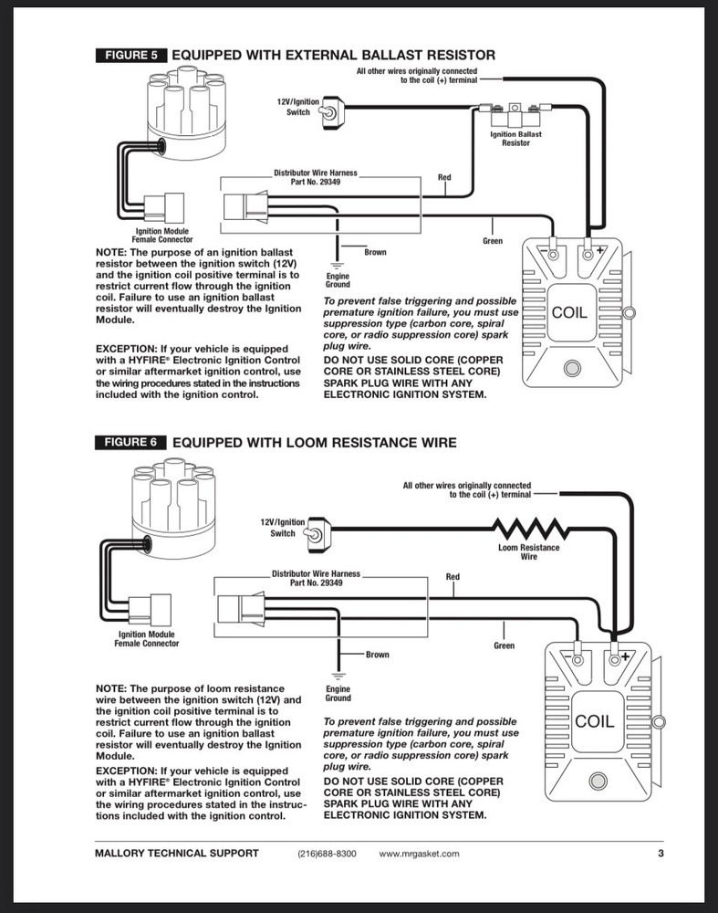 Electronic Conversion Kit Mallory V-8 YL & YD Stack Cap