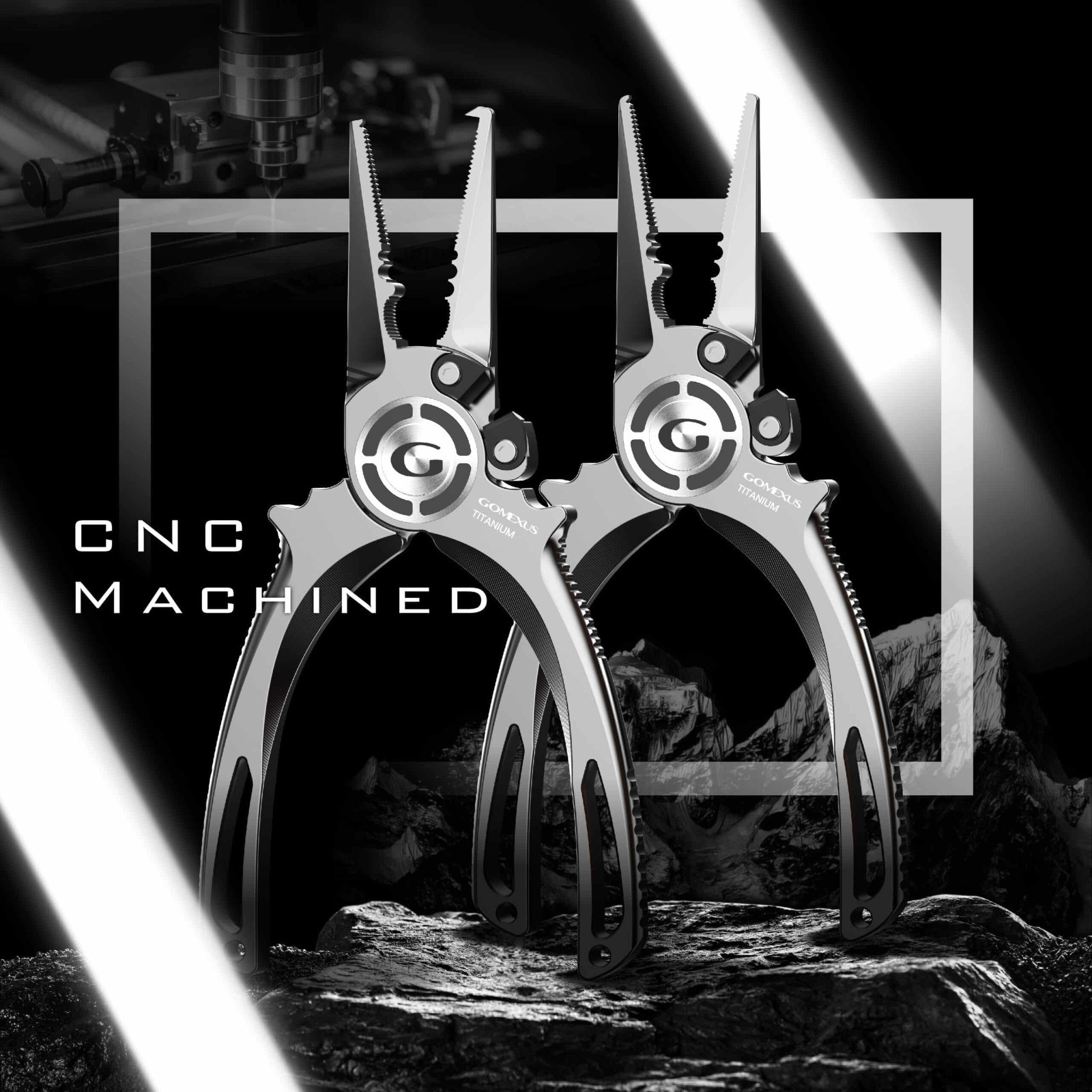 Gomexus Titanium Fishing Plier 7 for Inshore Fishing Swimbait Fishing Never Rust