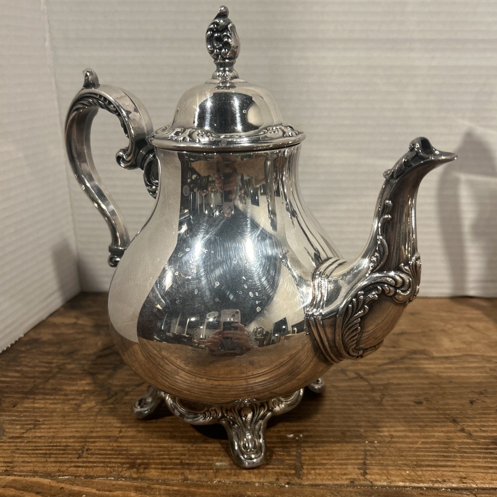 International Silver Co, Vintage Silver Plated Tea Set Coffee Set, 4-Piece