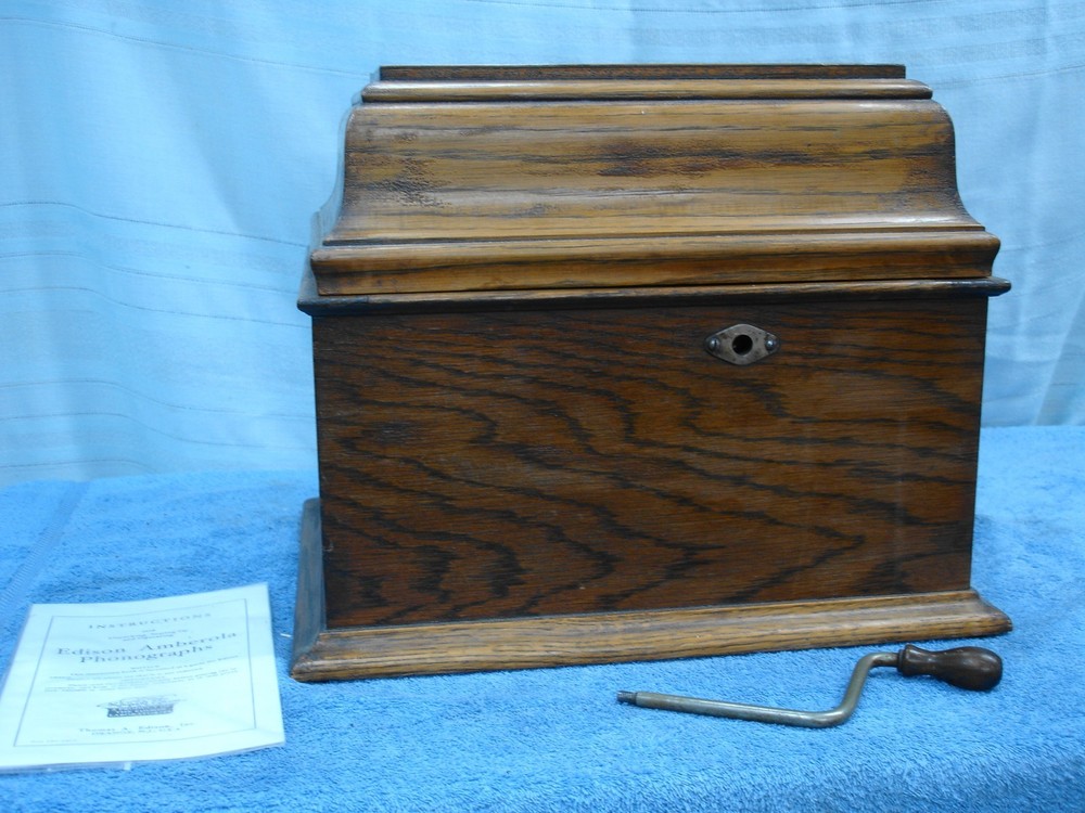 Antique Edison Model 30 Cylinder Phonograph in Original Condition, Runs