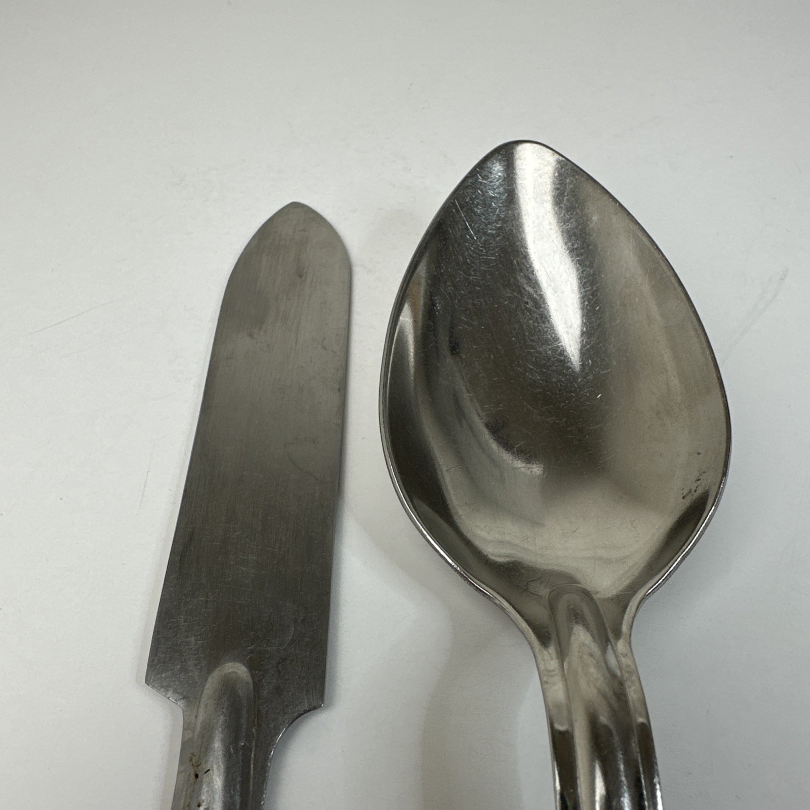 USGI Vintage Military Mess Kit Knife & Spoon Utensils Used