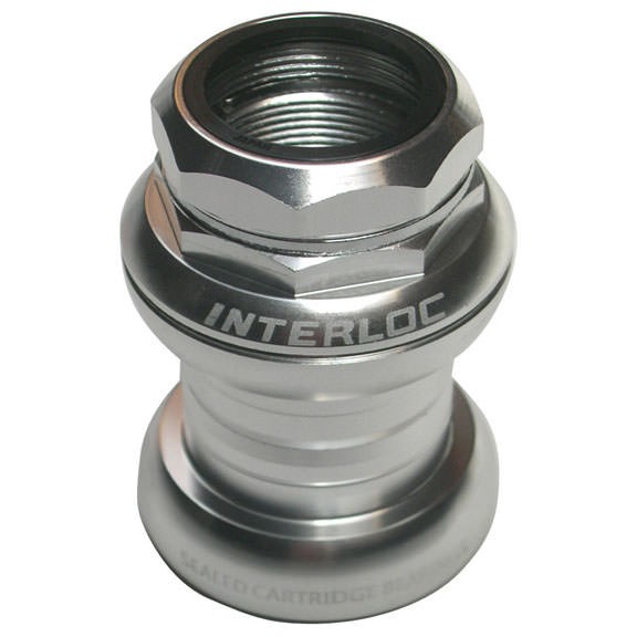 Interloc Racing Design Techno-Glide headset, 1" threaded - silver