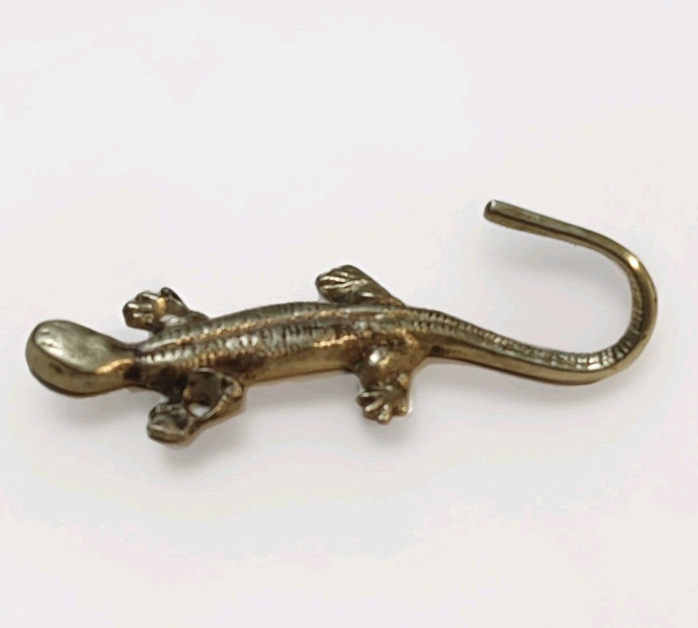 Lizard Shape Wall Hook Brass Victorian Style Kitchen Bathroom Hang Coat Hat Hook