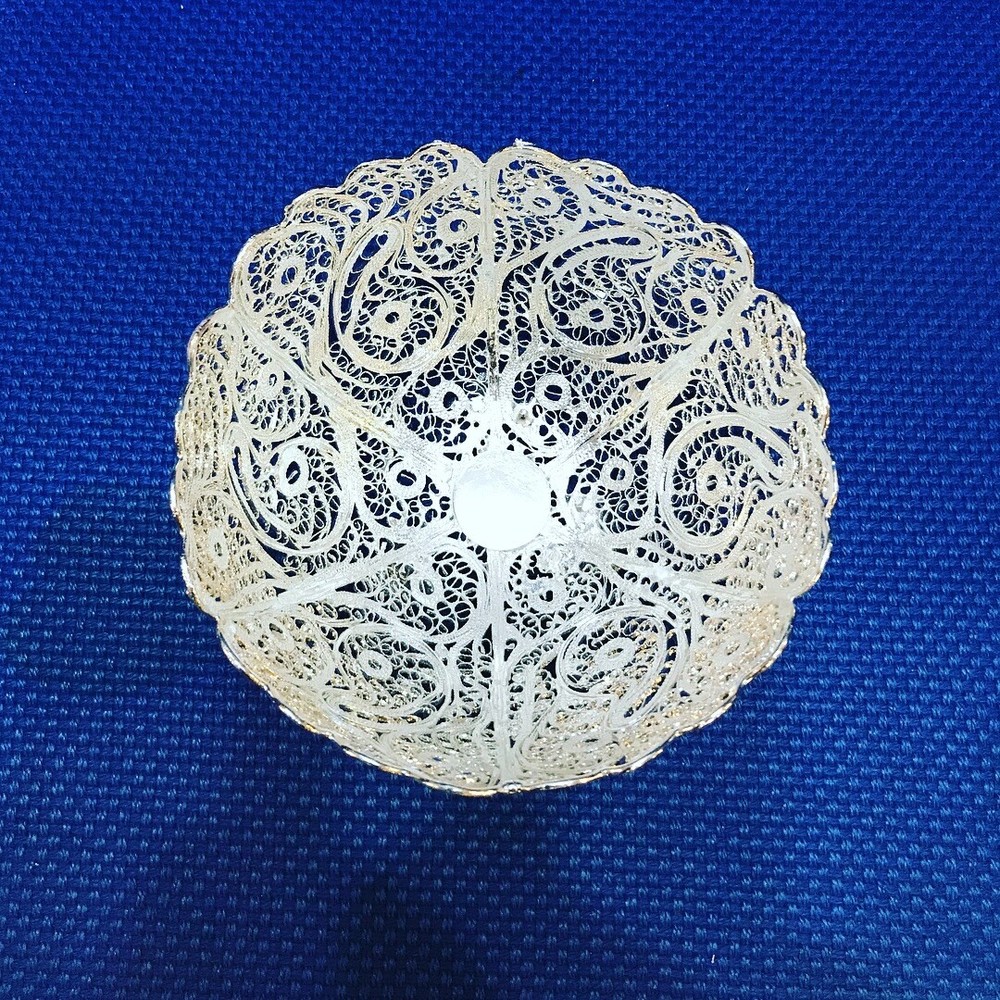 Handmade Filigree Silver Bowl