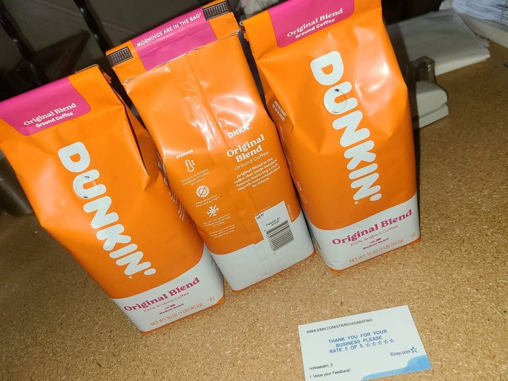 Dunkin Donuts Three Pounds Ground Original Blend Coffee (GROUND) Medium Roast