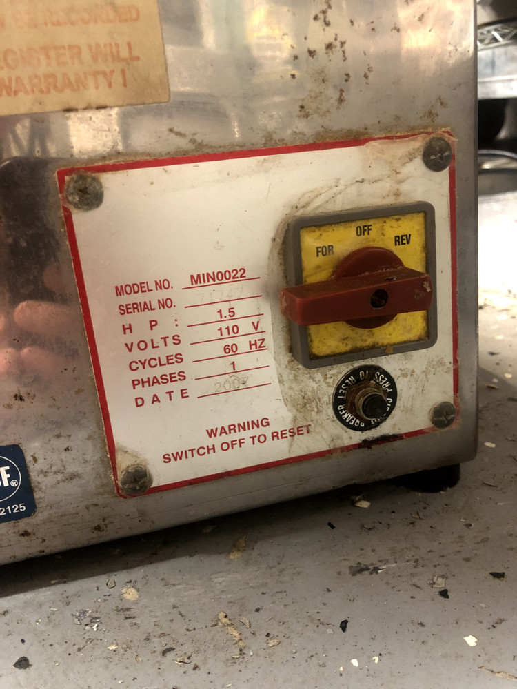 Vollrath Meat Grinder MIN0022