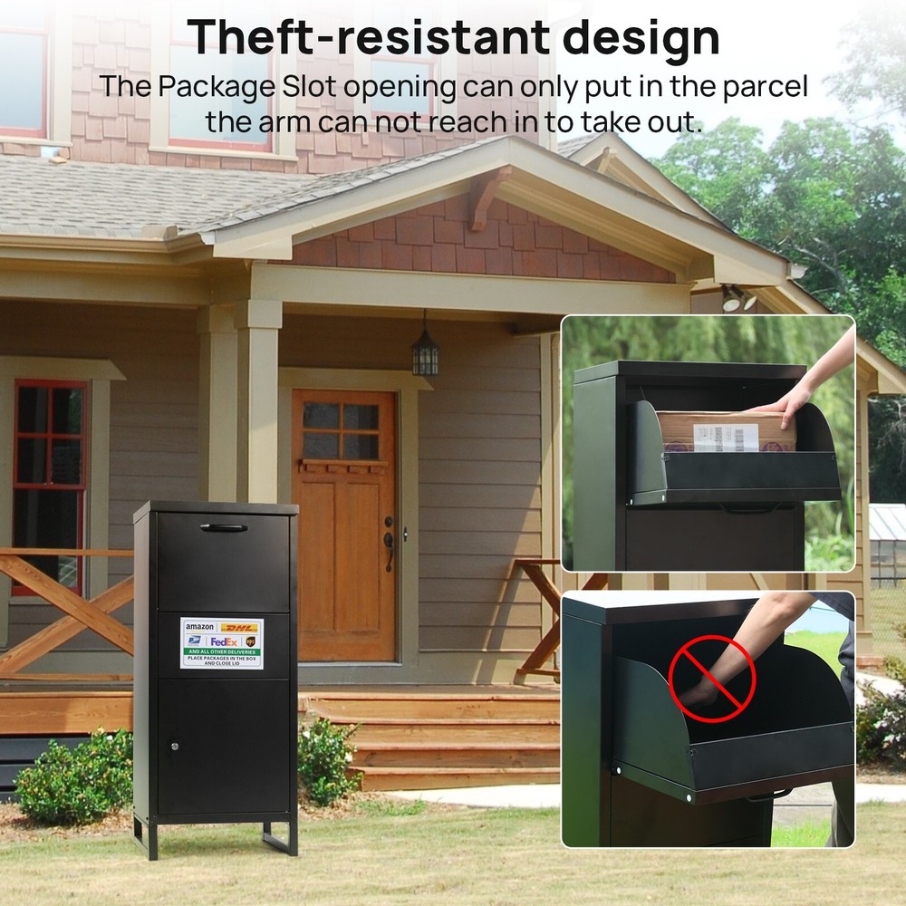 Outdoor Package Delivery Box for Outside Large Lockable Parcel Storage Drop Box