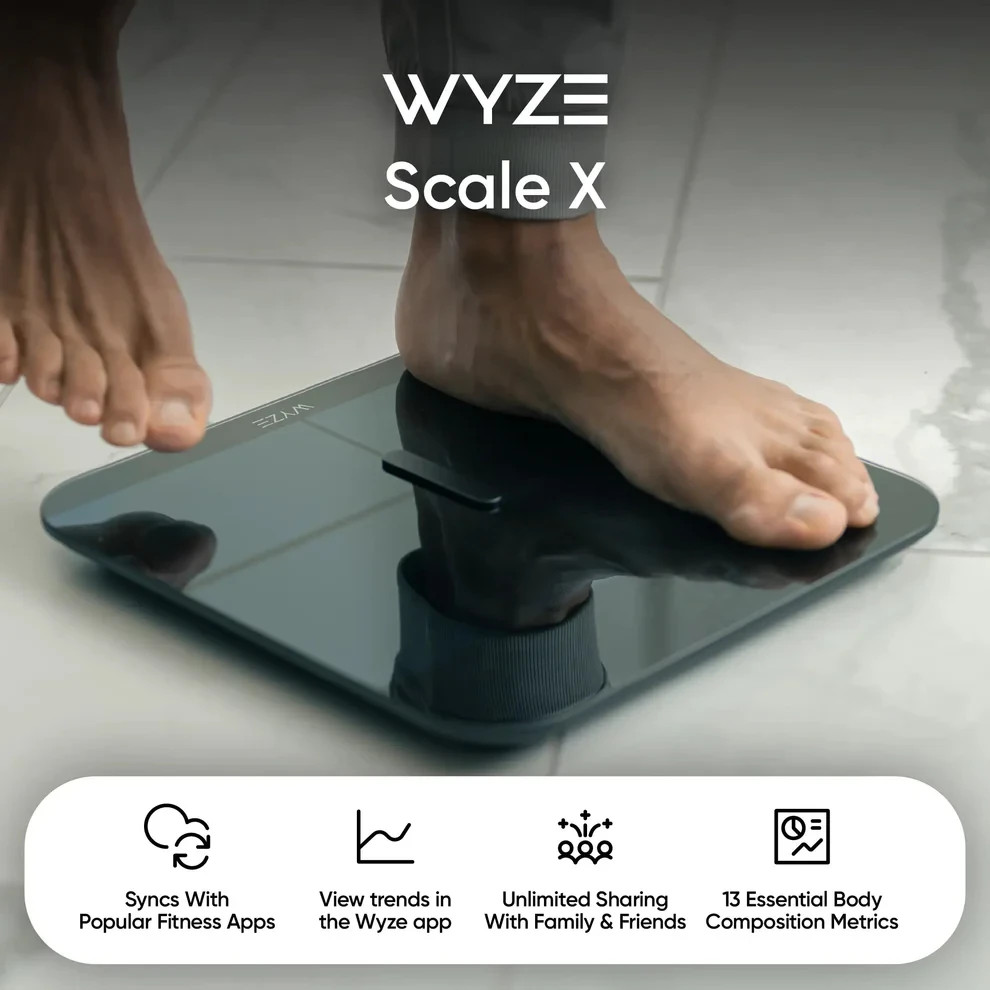 Wyze Smart Scale X - Digital Bathroom Scale White