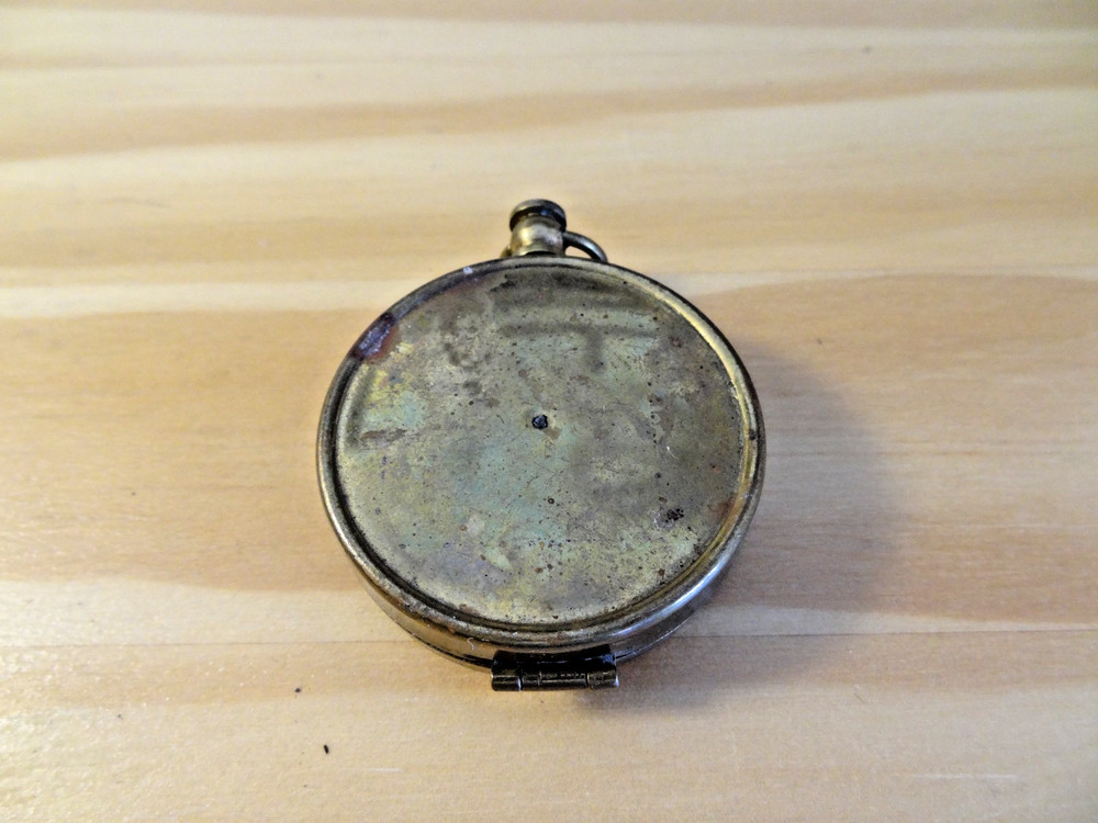 Basic Brass Compass Vintage - Pocket Size about 1.5 inch diameter