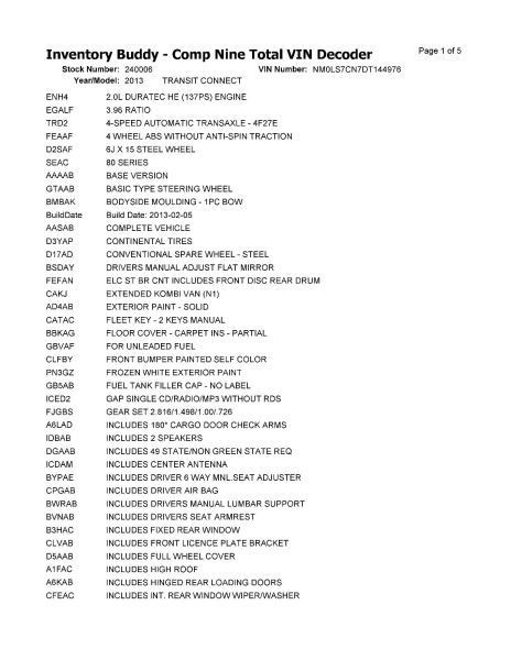 TRANSCNCT 2013 Glove Box 57899