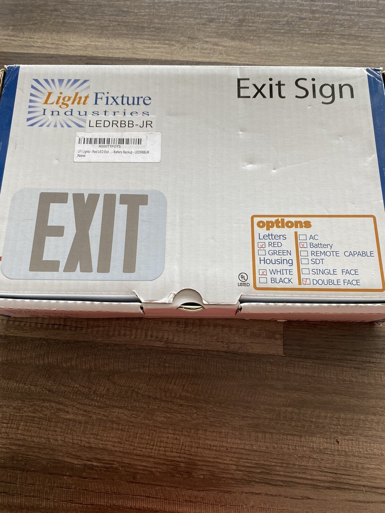 LED Emergency Exit Sign LED Sign / LED exit sign with Battery, US made/ac