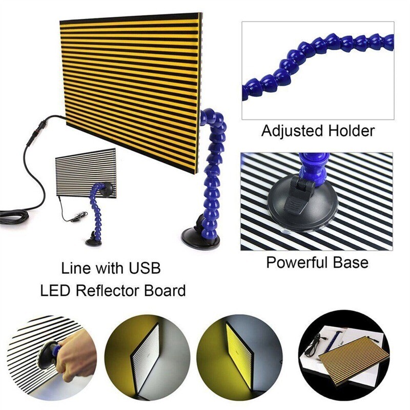 Paintless Dent Repair Tool Removal Lamp Reflector LED Light Line Testing Board