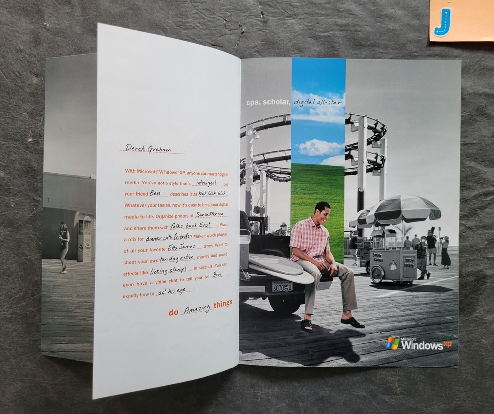Microsoft Windows XP Software Promo 6 Page Print Magazine Insert Ad 2003