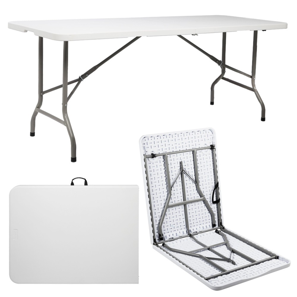 6FT Outdoor Courtyard Foldable Long Table New -
