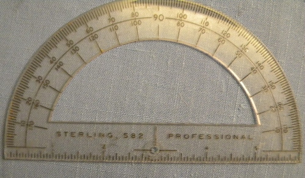 Sterling 582 Professional Half Circle 6" Protractor Made in USA