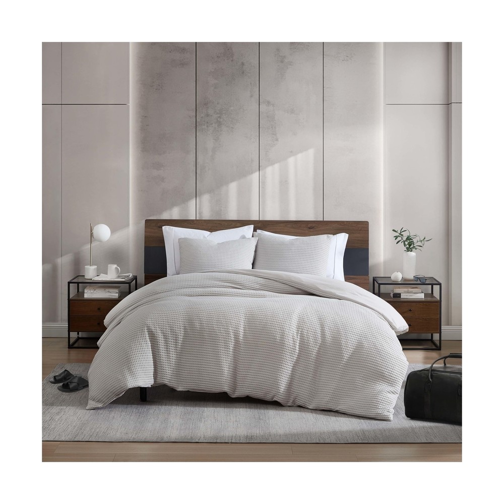 Kenneth Cole - King Comforter Set, Soft Waffle Textured Bedding with Matching...