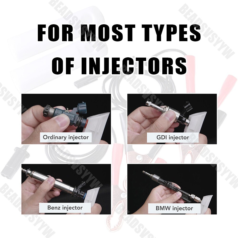 Universal Fuel Injector Flush Cleaner Adapter DIY Kit Car Nozzle Cleaning Tool