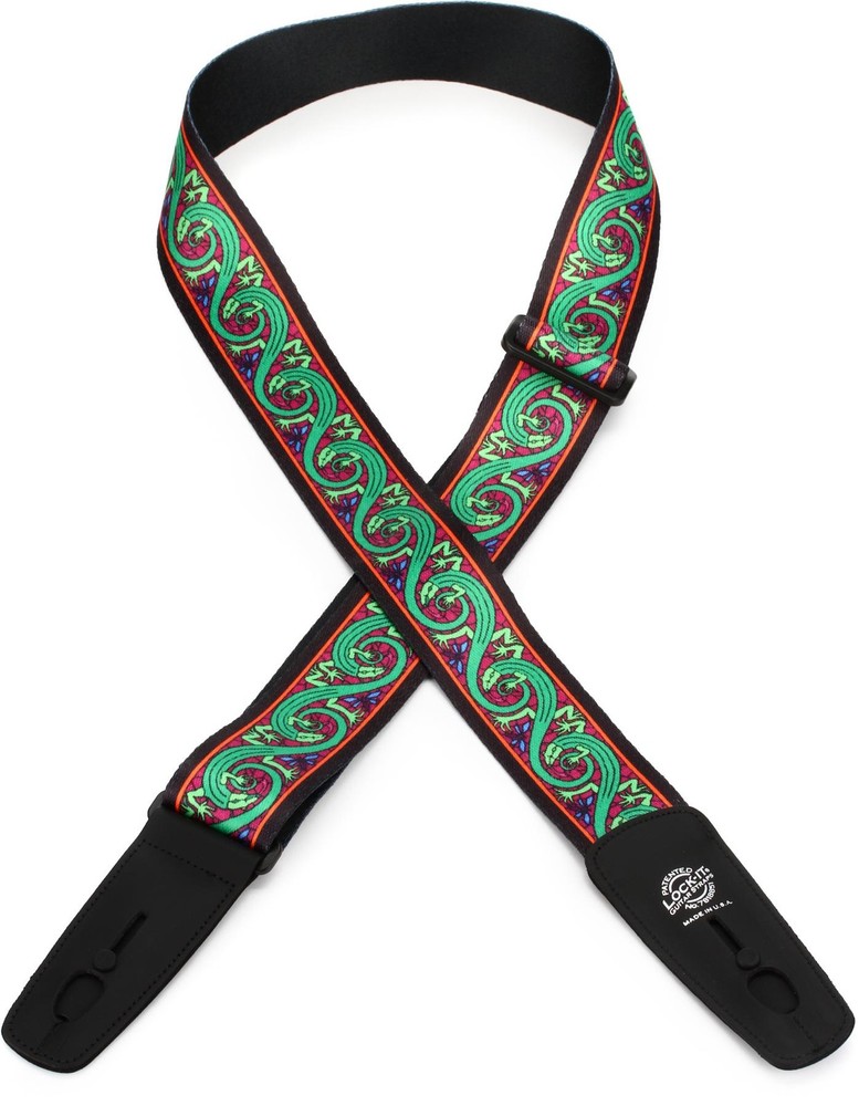 Lock-It Straps Bob Masse Series Plush Poly Strap with Locking Ends - Green