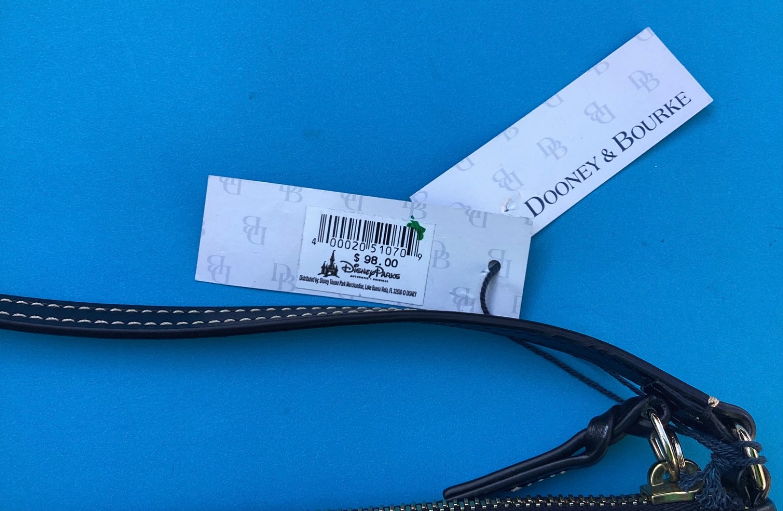 Brand New Dooney & Bourke "Never Grow Up" Disney Peter Pan Wristlet