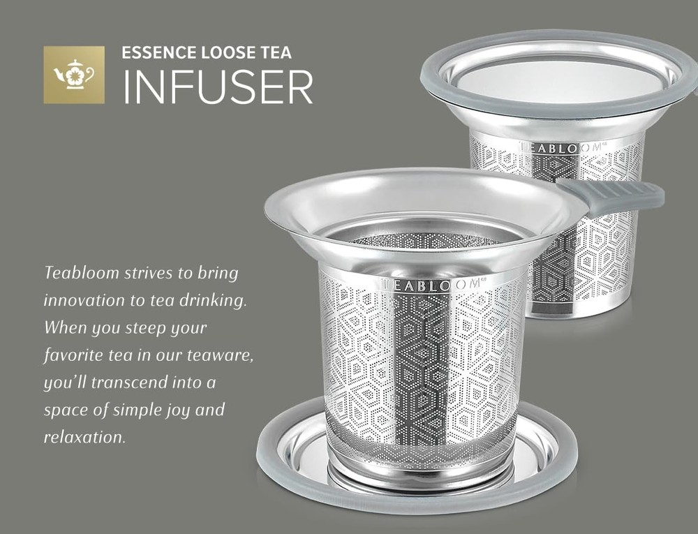 Teabloom Elegant Stainless Steel Loose Leaf Tea Universal,