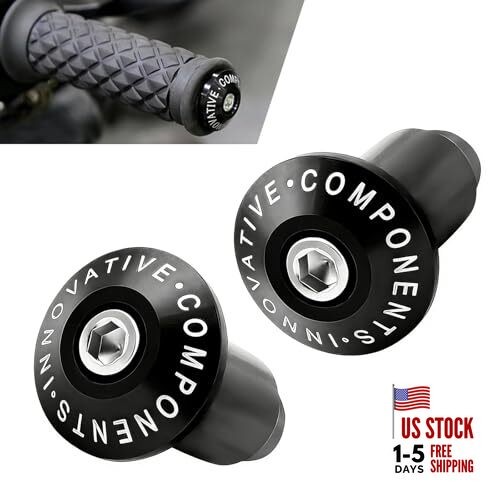 2PCS Motorcycle Handlebar End Plugs, Metal Rustproof Impact-Resistant