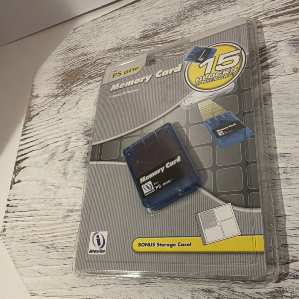 InterAct PS one Memory Card 15 Blocks Blue with Bonus Storage Case